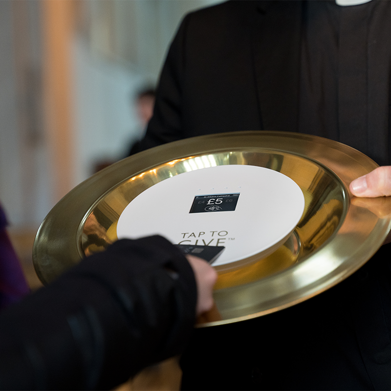 donating money GoodPlate digital collection plate